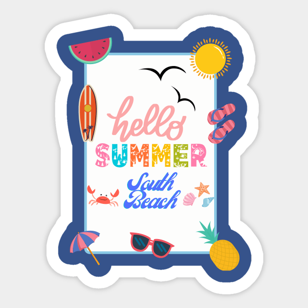 Welcome summer Sticker by Funnysart